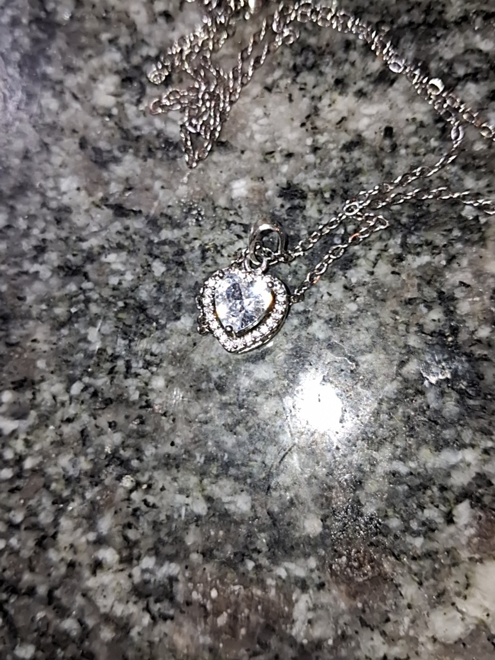 Heart Pendant Necklace with Cubic Zirconia